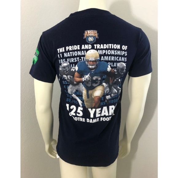 Unbranded Other - ND Notre Dame Tee T-Shirt Small Blue Football 2012